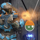 A Spartan shoots a gun in Halo Infinite.